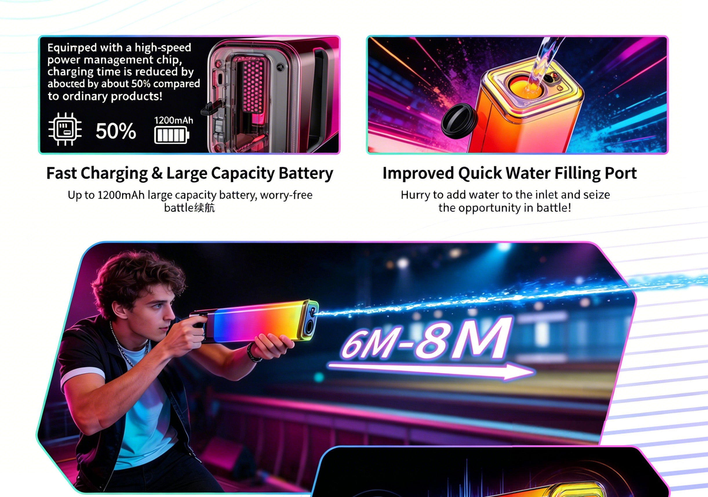Colorful Electric Water Gun